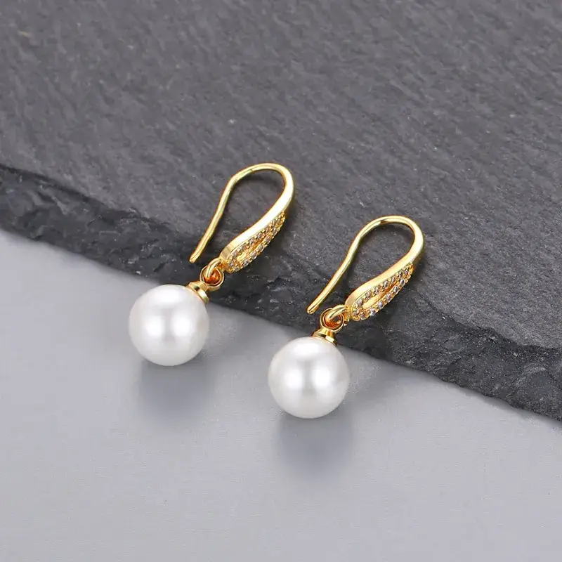 Pearl Ear Hook Earrings for Women Korean Fashion - Image 2