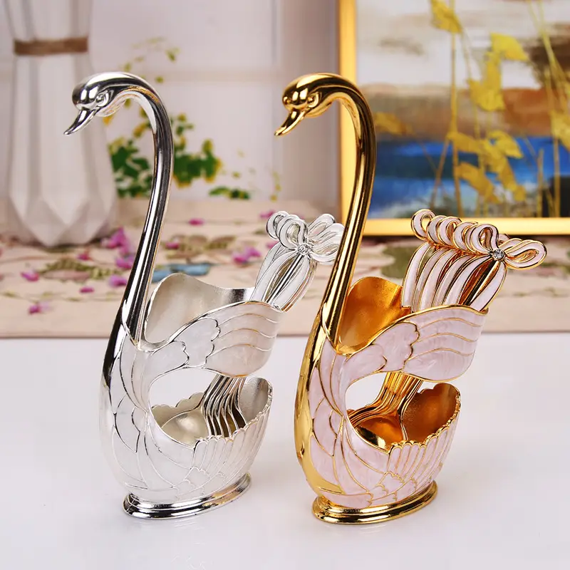Cute Swan Fruit Spoon Set for Home Decor - Image 7