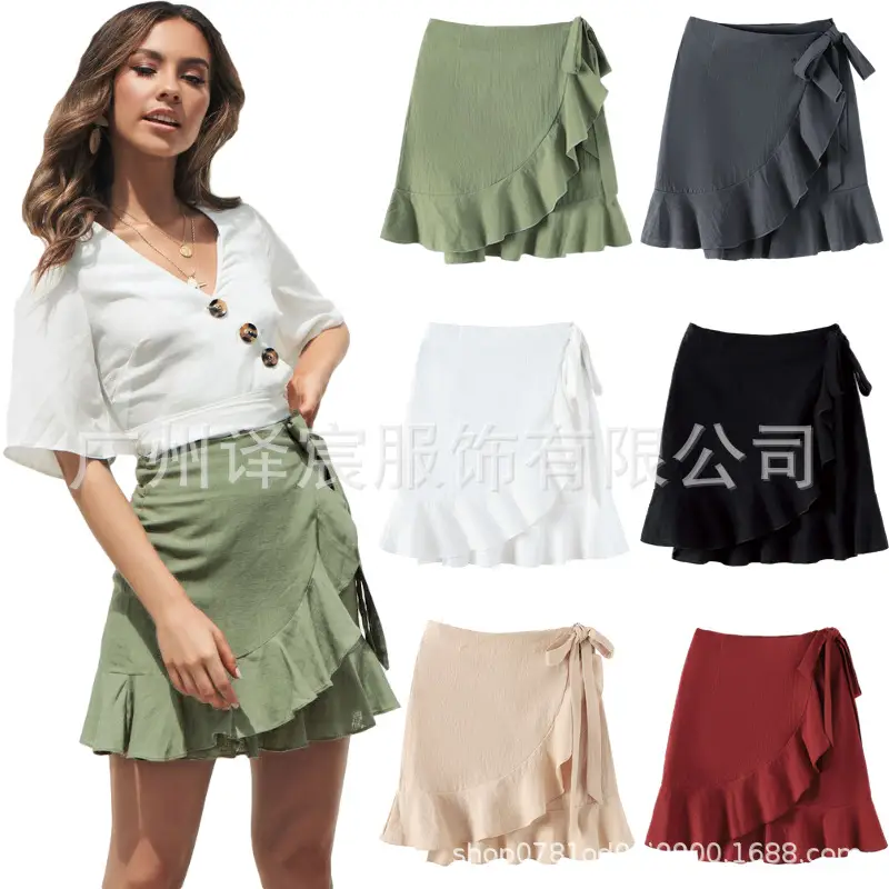 Women's Red High Waist Skirt with High Waist Top - Image 2