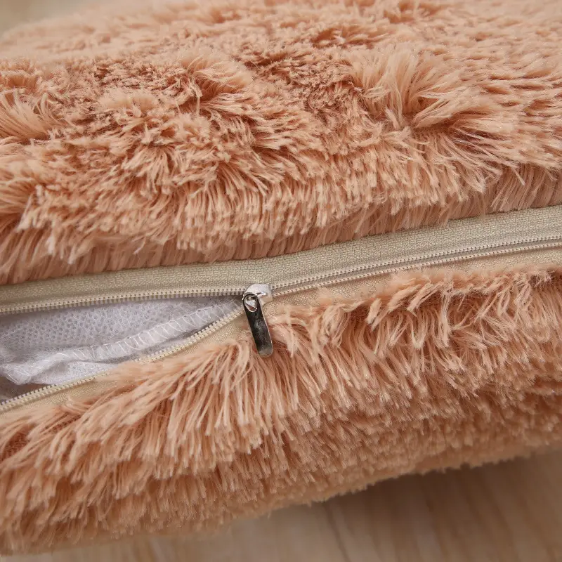Pink Faux Fur Pillow Cover for Home Decor - Image 16