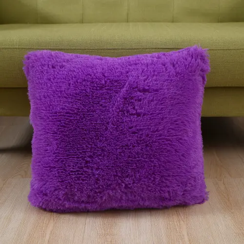 Pink Faux Fur Pillow Cover for Home Decor - Image 11