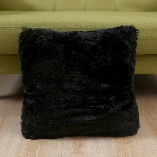 Pink Faux Fur Pillow Cover for Home Decor - Image 4