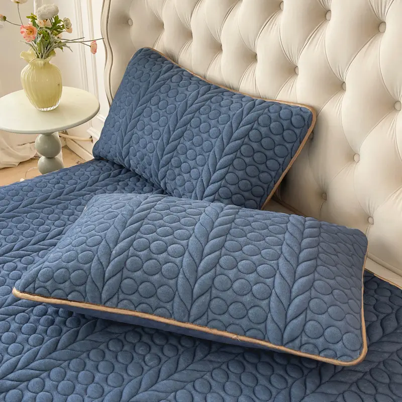 Quilted Cotton Bedspread Single Size Non-Slip Protective Cover