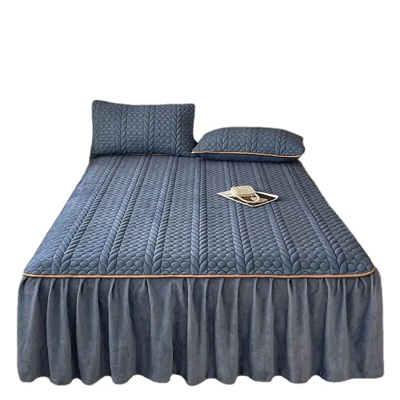 Quilted Cotton Bedspread Single Size Non-Slip Protective Cover