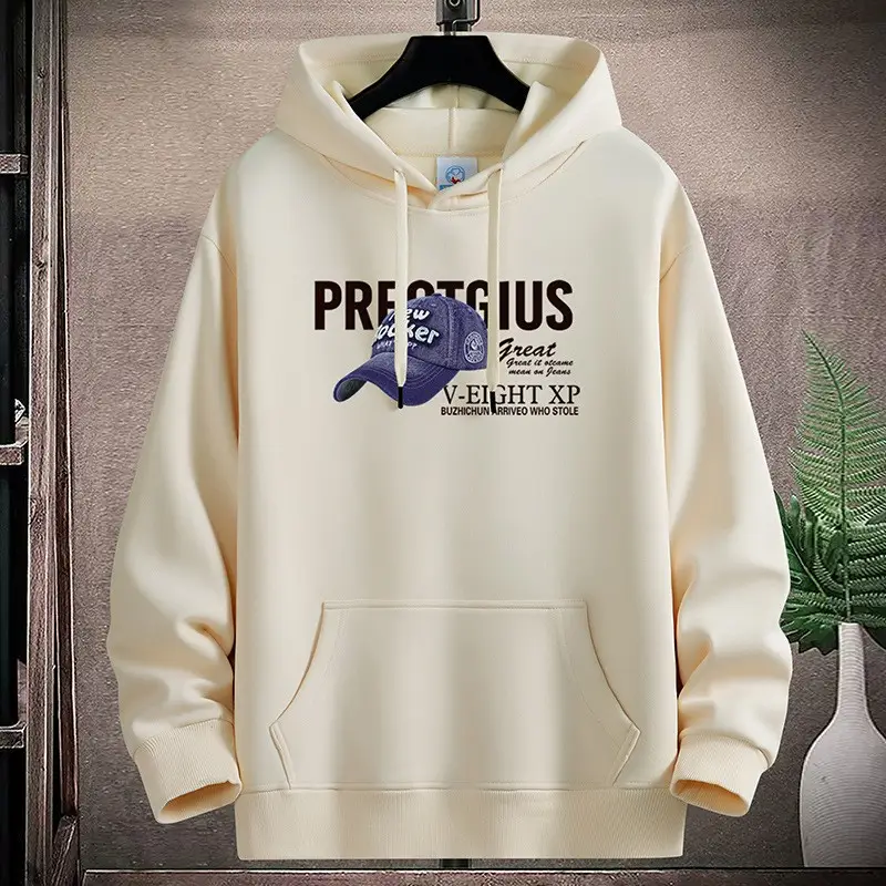 Men Fleece Hoodie Pre-Collective Korean Style Loose Fit — feature 11