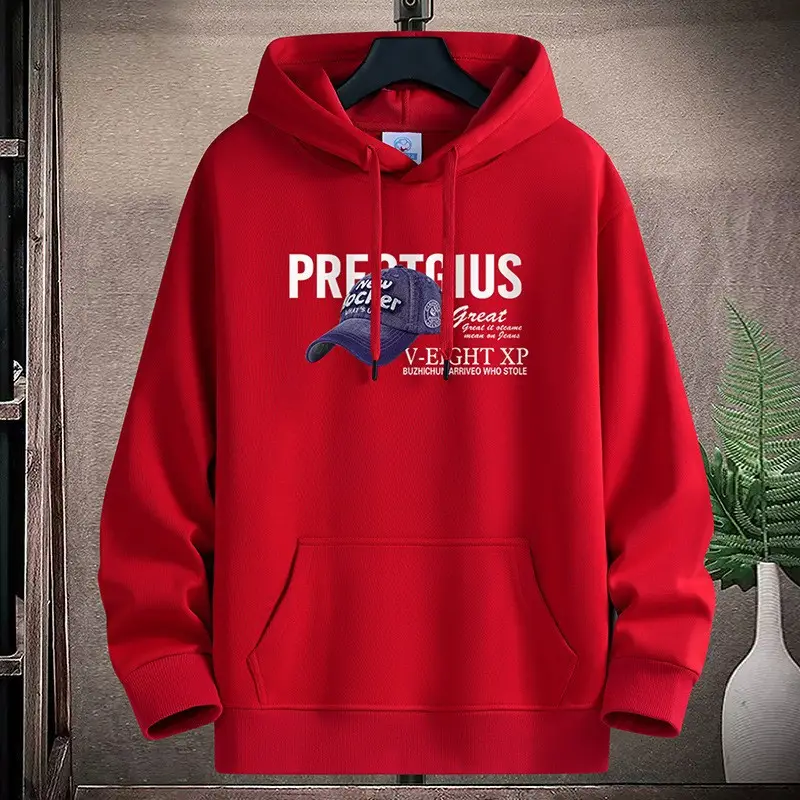Men Fleece Hoodie Pre-Collective Korean Style Loose Fit — feature 14