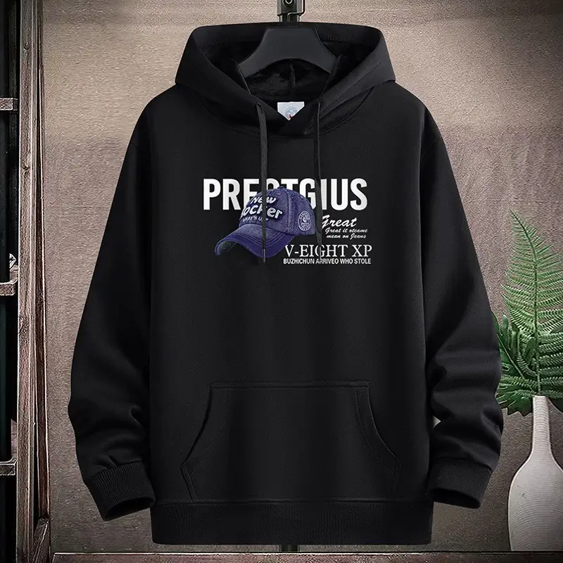 Men Fleece Hoodie Pre-Collective Korean Style Loose Fit — feature 15