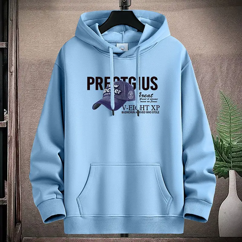 Men Fleece Hoodie Pre-Collective Korean Style Loose Fit — feature 17