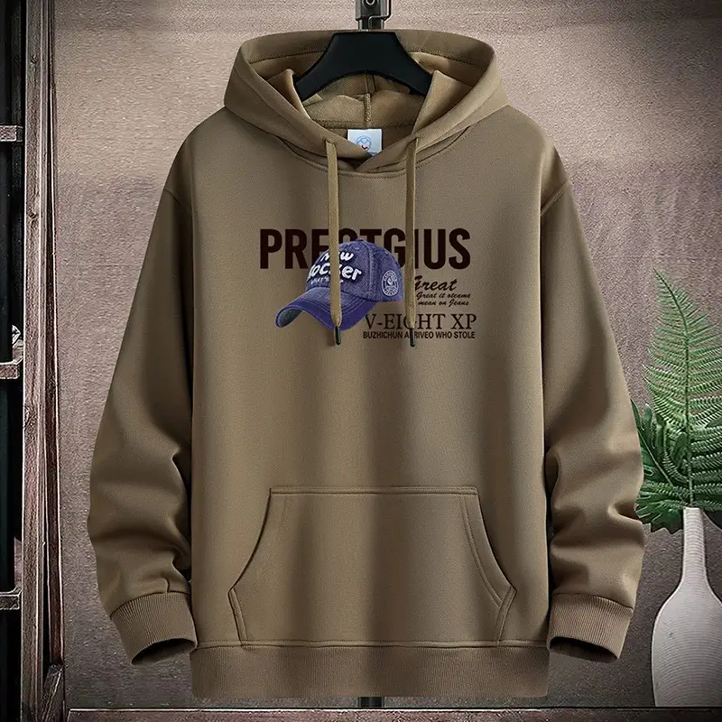 Men Fleece Hoodie Pre-Collective Korean Style Loose Fit — feature 19