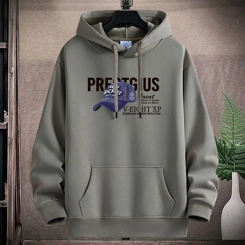 Men Fleece Hoodie Pre-Collective Korean Style Loose Fit — feature 20