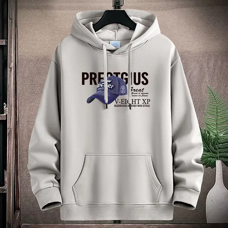 Men Fleece Hoodie Pre-Collective Korean Style Loose Fit — feature 9