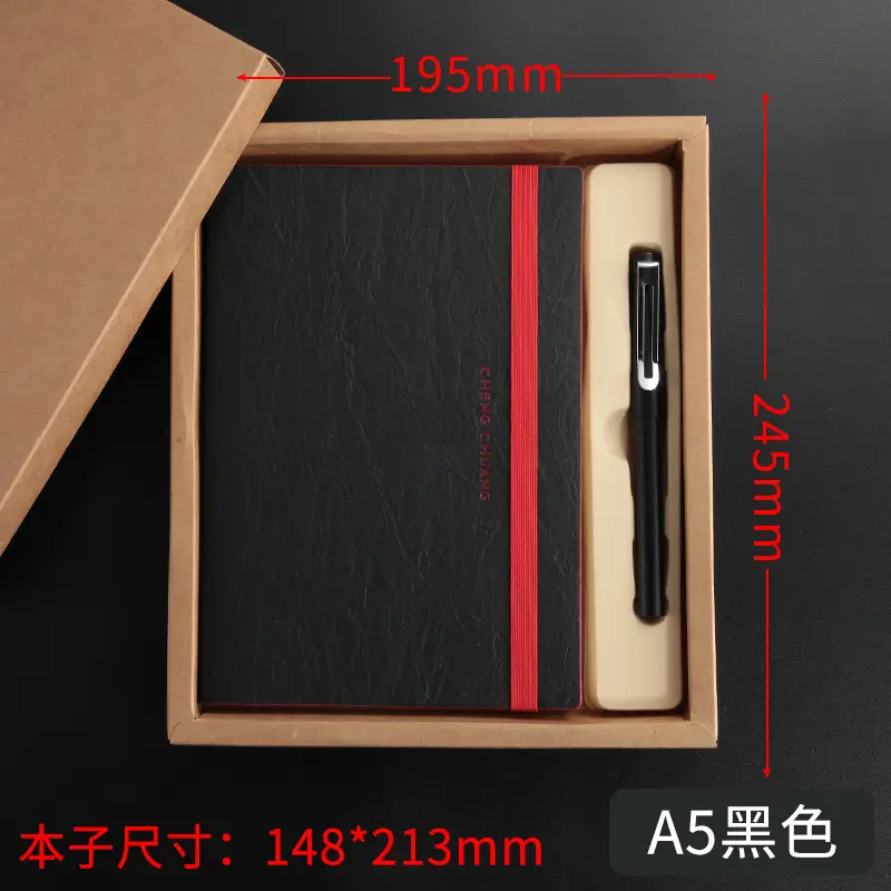 A5 Leather Strap Business Notepad with Custom Logo - Image 11