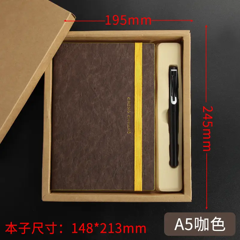 A5 Leather Strap Business Notepad with Custom Logo - Image 14