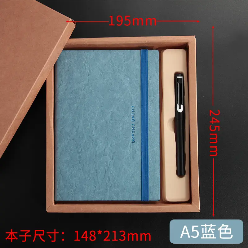 A5 Leather Strap Business Notepad with Custom Logo - Image 16