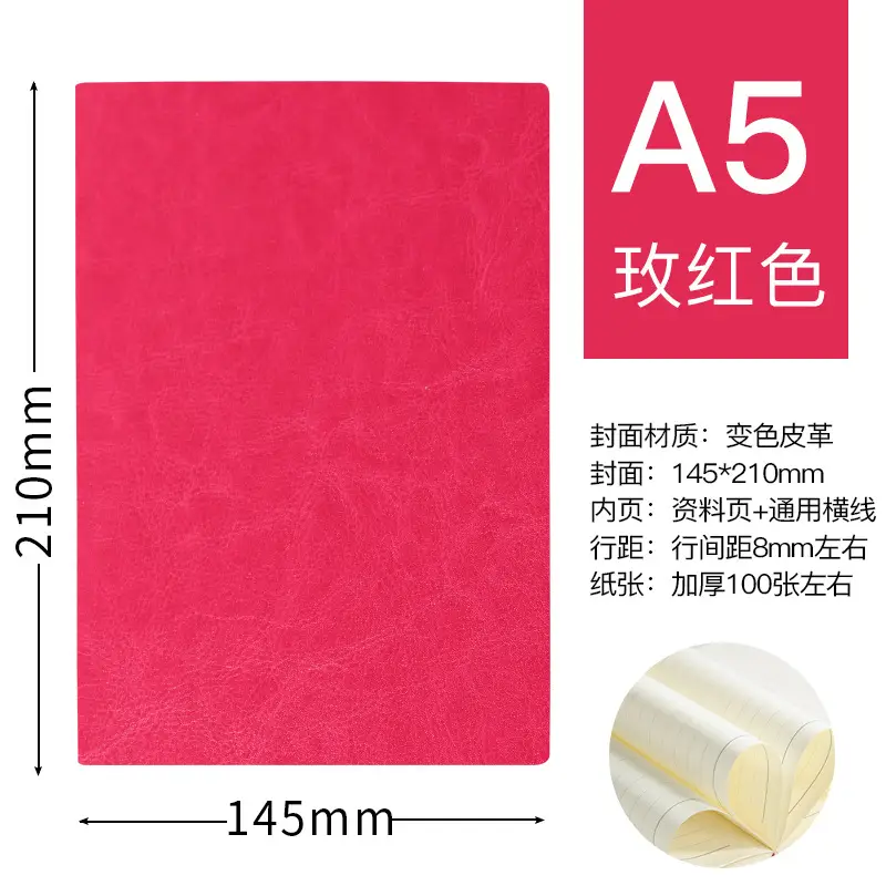 A5 Leather Strap Business Notepad with Custom Logo - Image 23