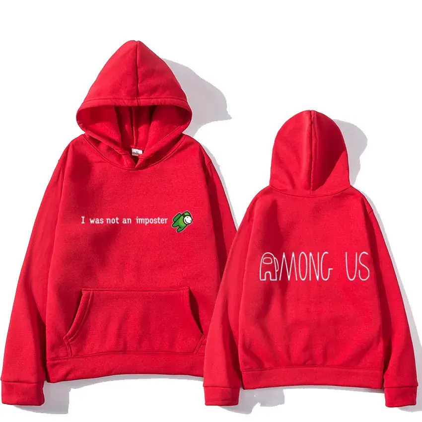 Men Among Us Hoodie White Graphic Print - Image 2