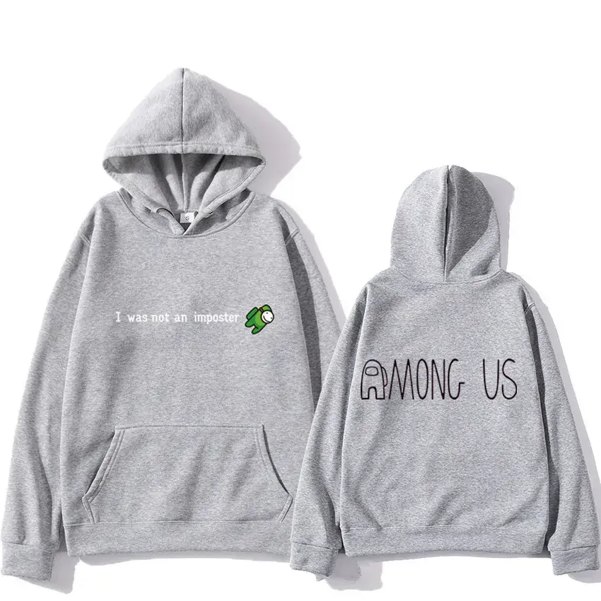 Men Among Us Hoodie White Graphic Print - Image 5