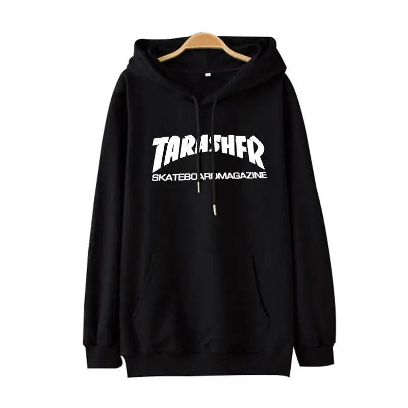Women Grey Thrasher Hoodie with Drawstring Cap — feature 5