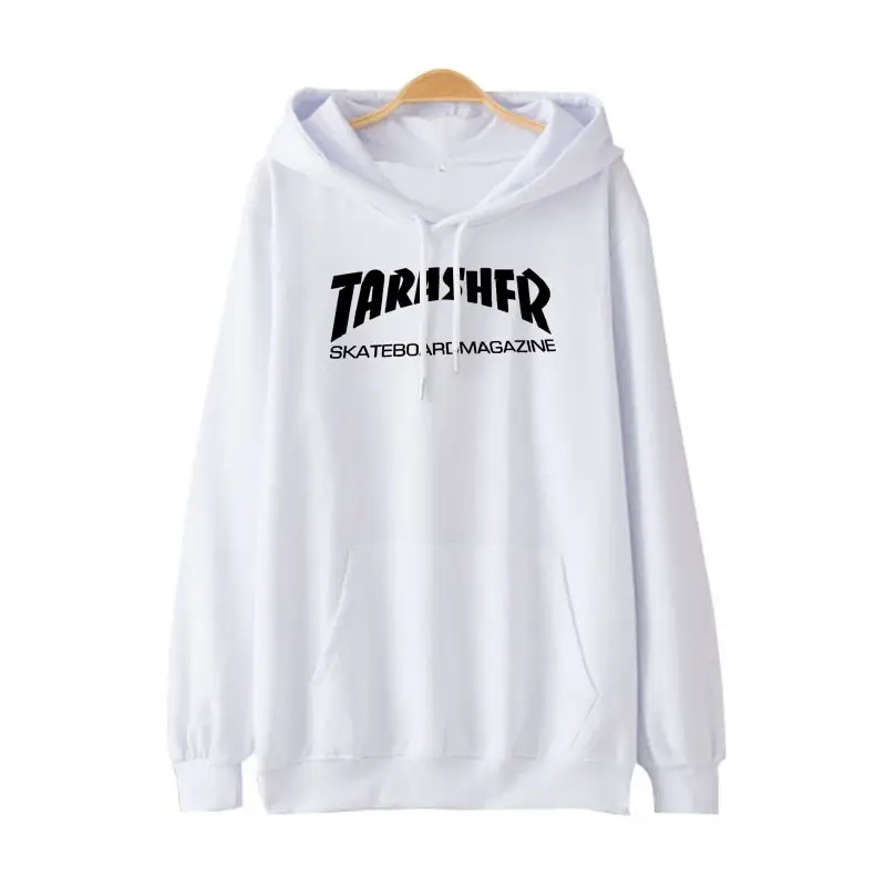 Women Grey Thrasher Hoodie with Drawstring Cap — feature 6