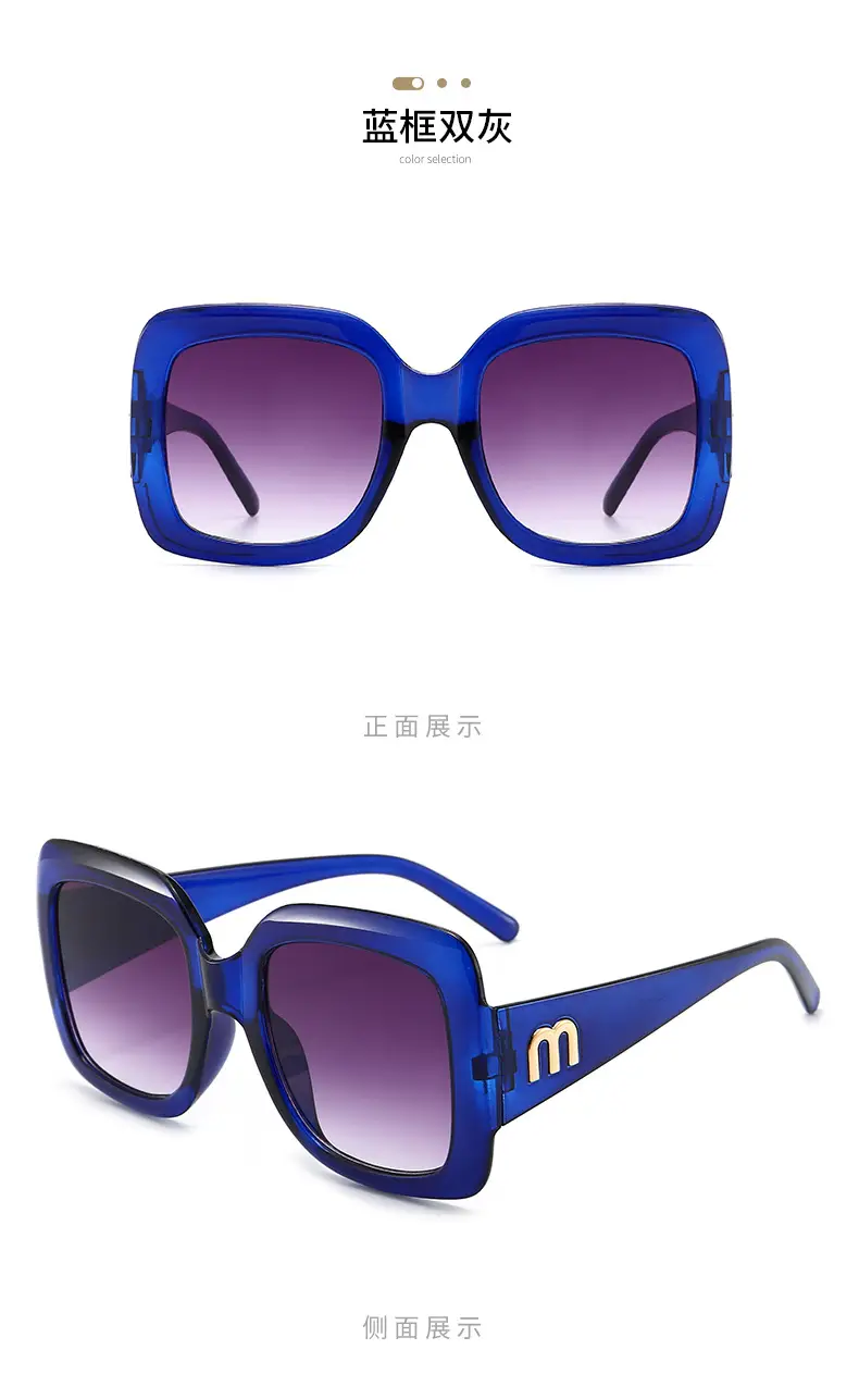 L'oreo Square Frame UV400 Sunglasses Women Red Black — feature 11