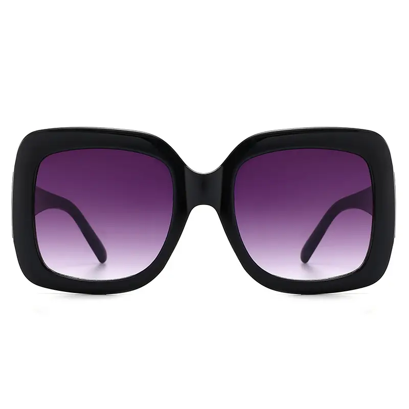 L'oreo Square Frame UV400 Sunglasses Women Red Black — feature 13