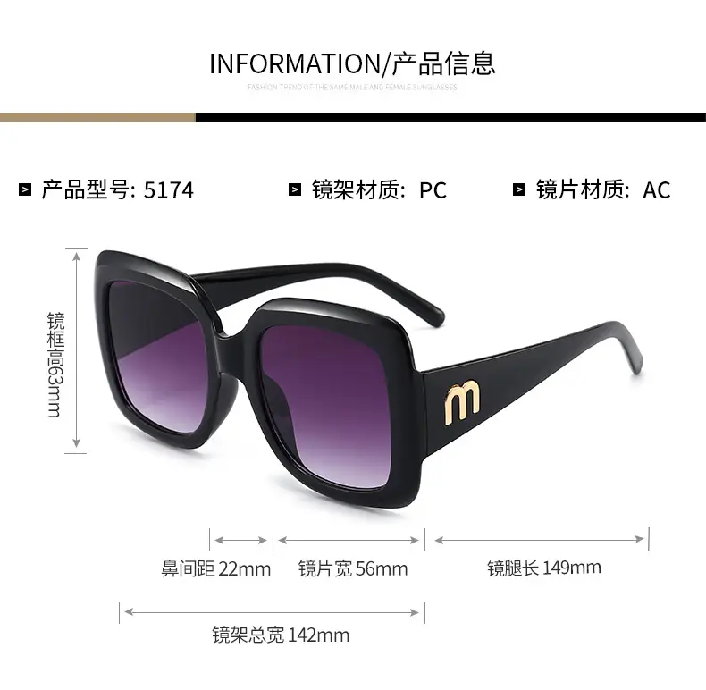 L'oreo Square Frame UV400 Sunglasses Women Red Black — feature 3