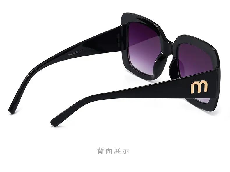 L'oreo Square Frame UV400 Sunglasses Women Red Black — feature 6