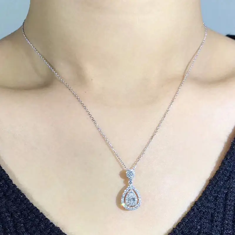 Korean Drop Shaped Zircon Necklace for Women — feature 7