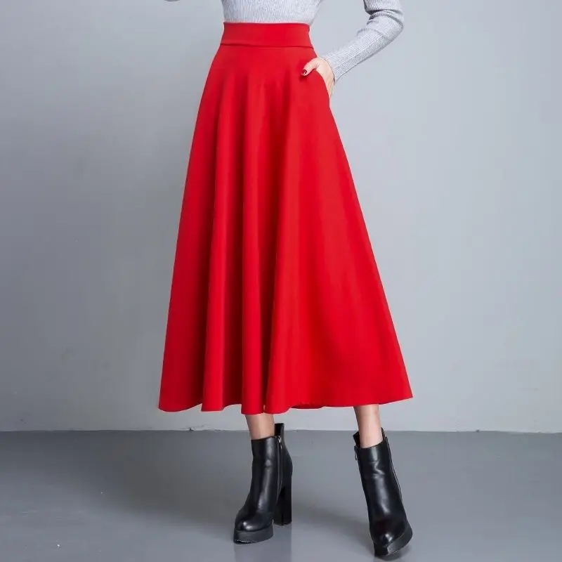 Women's Black A-Line Skirt Large Swing 2023 - Image 6