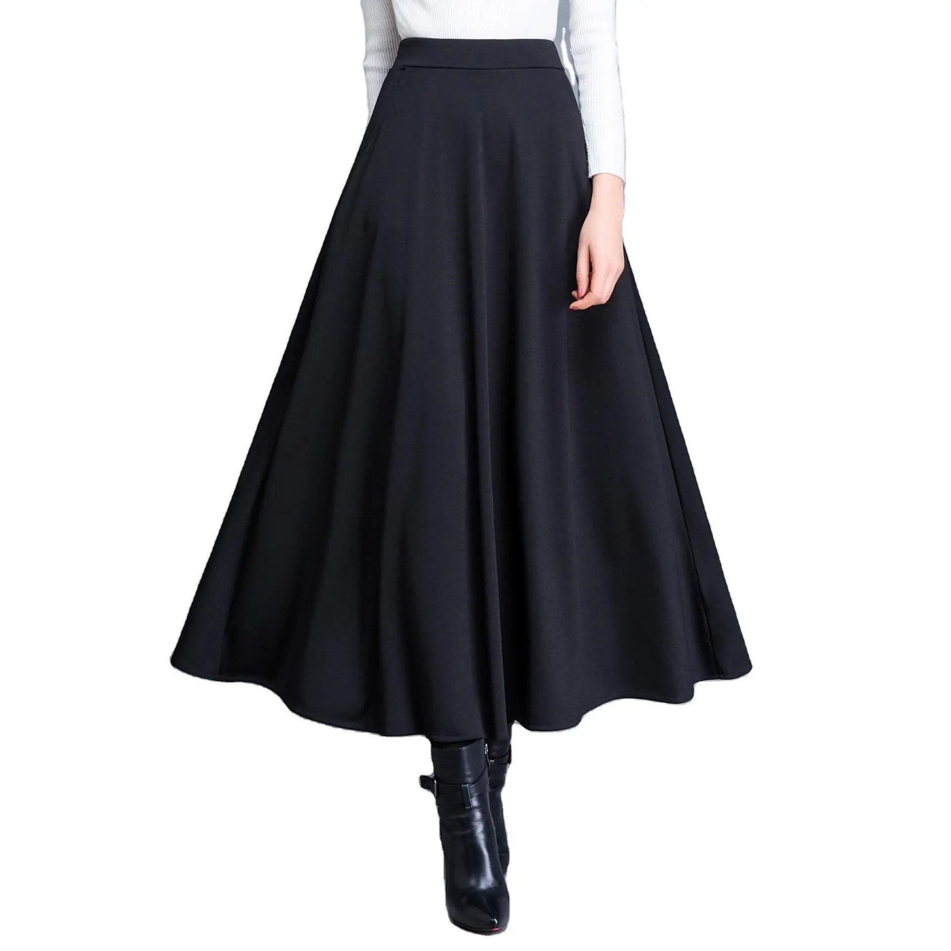 Women's Black A-Line Skirt Large Swing 2023 - Image 7
