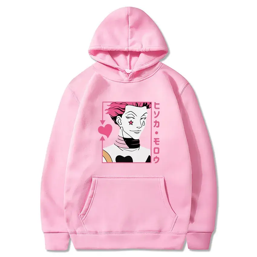 Pink Cartoon Hoodie for Men European Size - Image 2