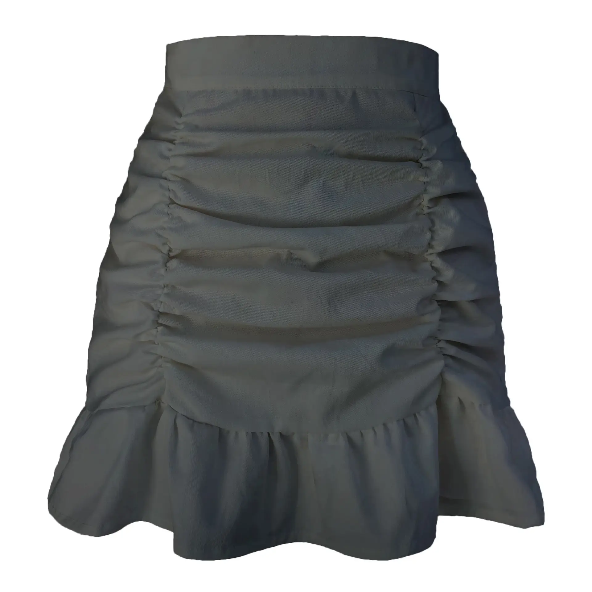 2022 Ruched Fishtail Skirt High Waist Slimming - Image 3