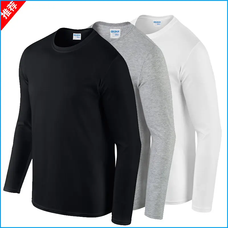 Men Grey Cotton Crewneck Long Sleeve T-Shirt - Image 6