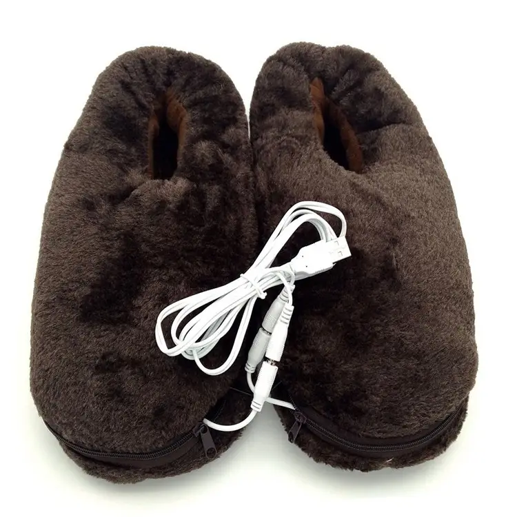 Winter gray USB heating shoes winter heating USB shoes heating USB shoes strength manufacturers warm shoes winter USB - Image 2