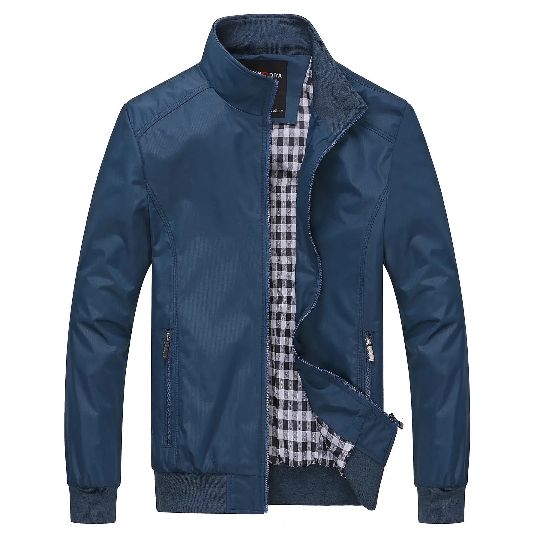 Men's Blue Thickened Jacket Extra Large Casual Coat - Image 3