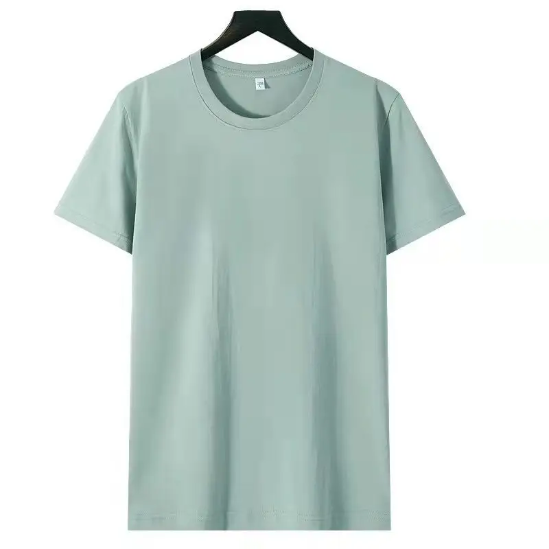 Men Cotton T-Shirt Blue Round Neck - Image 13