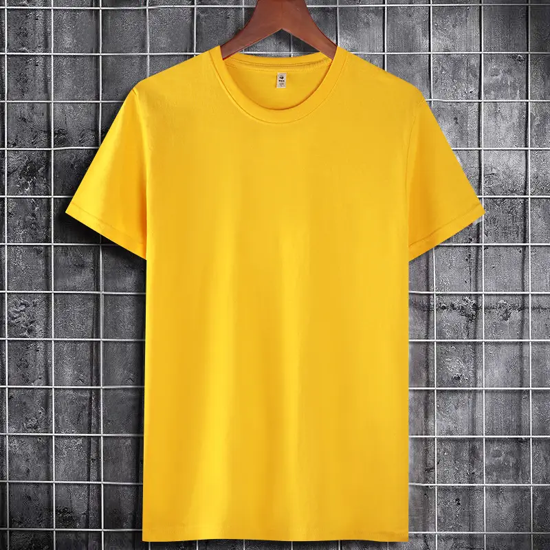 Men Cotton T-Shirt Blue Round Neck - Image 4
