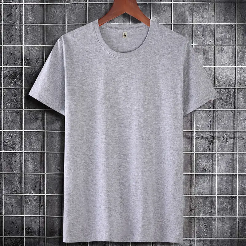 Men Cotton T-Shirt Blue Round Neck - Image 5