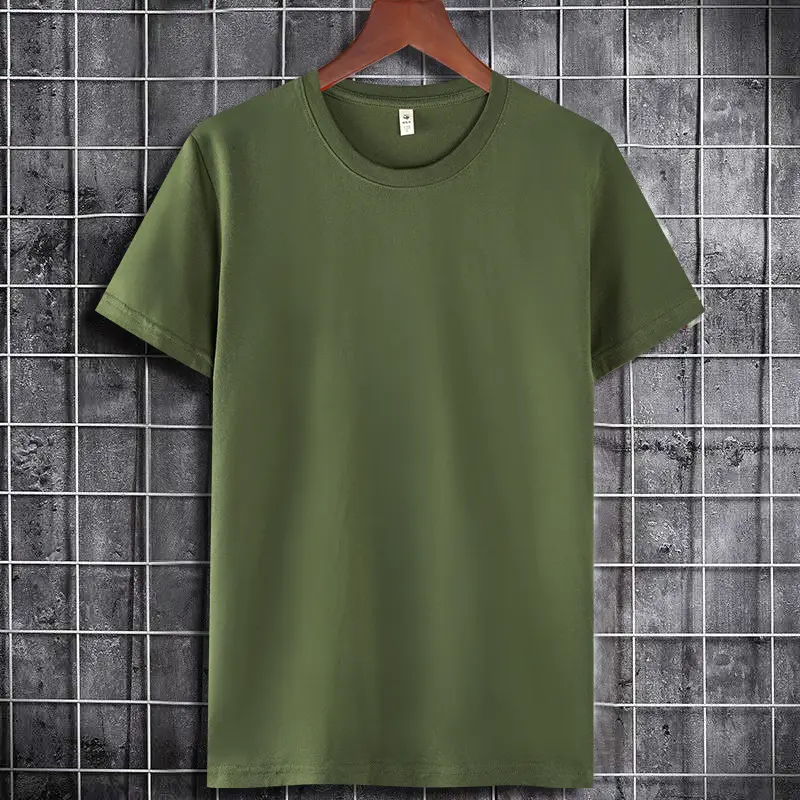Men Cotton T-Shirt Blue Round Neck - Image 6