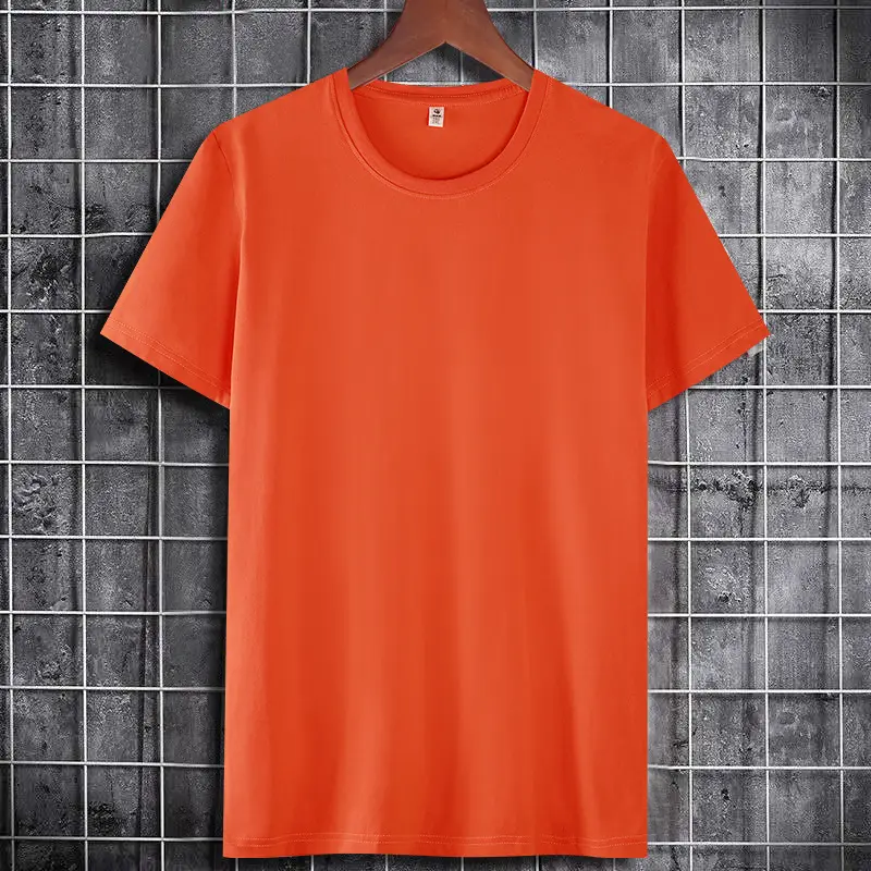 Men Cotton T-Shirt Blue Round Neck - Image 7
