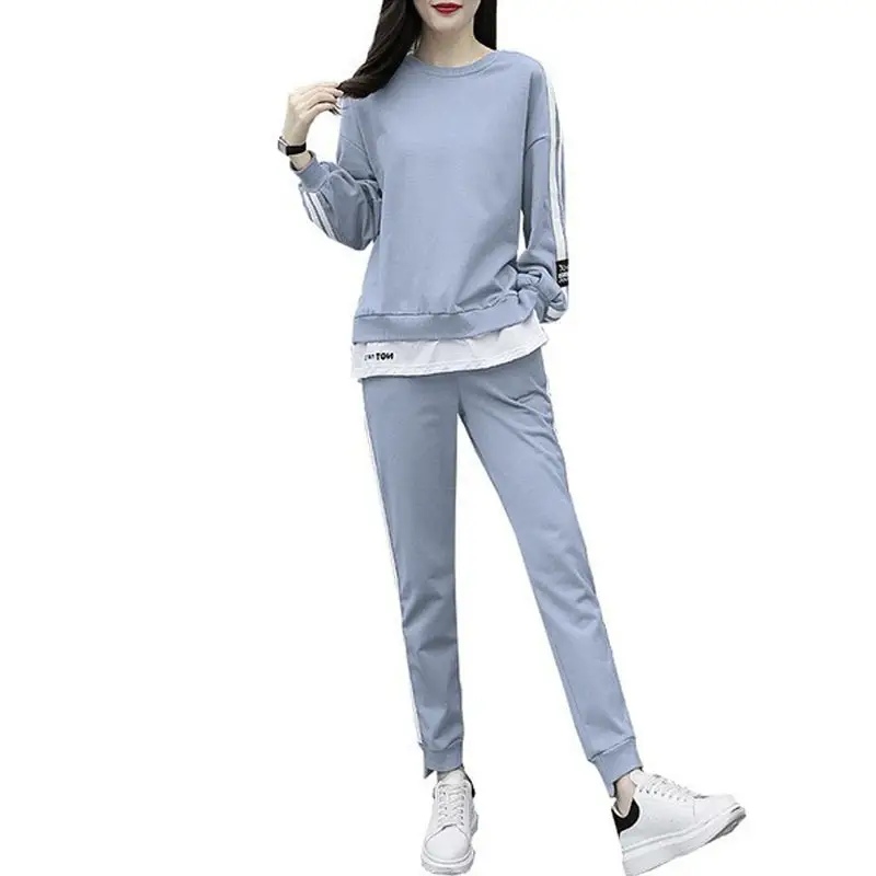 Women's Black Track Suit European American Casual Winter Sports Suit - Image 7