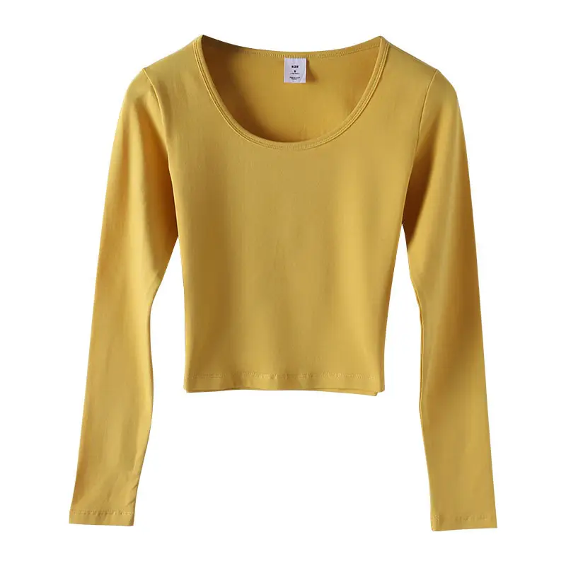 Women's White Slim Fit Long Sleeve Top with Round Neck - Image 4
