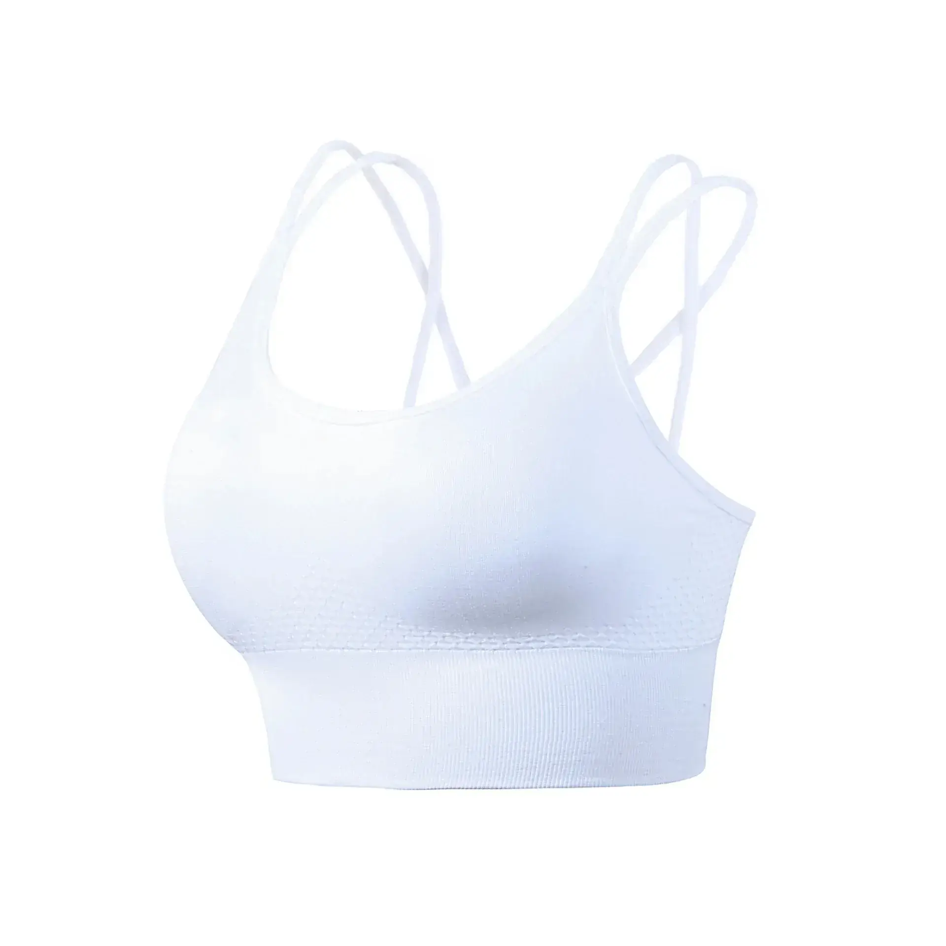 Blue Crossbody Sports Bra with Crossback Design - Image 15