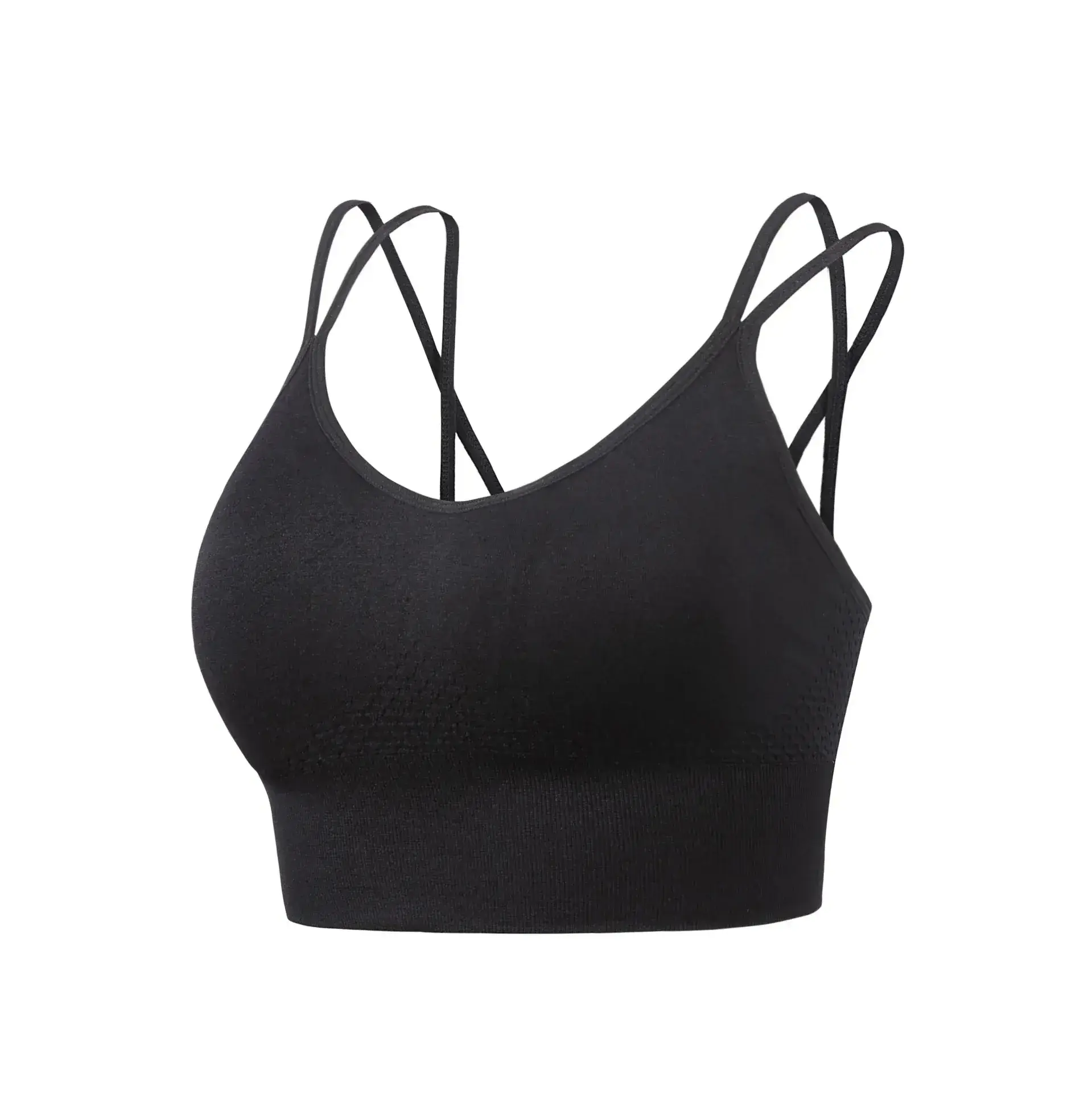 Blue Crossbody Sports Bra with Crossback Design - Image 18