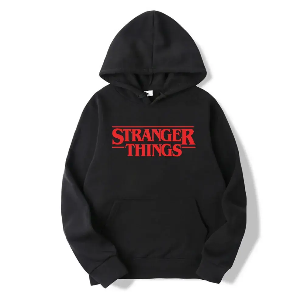 Stranger Things Hoodie Men White Graphic Print - Image 3