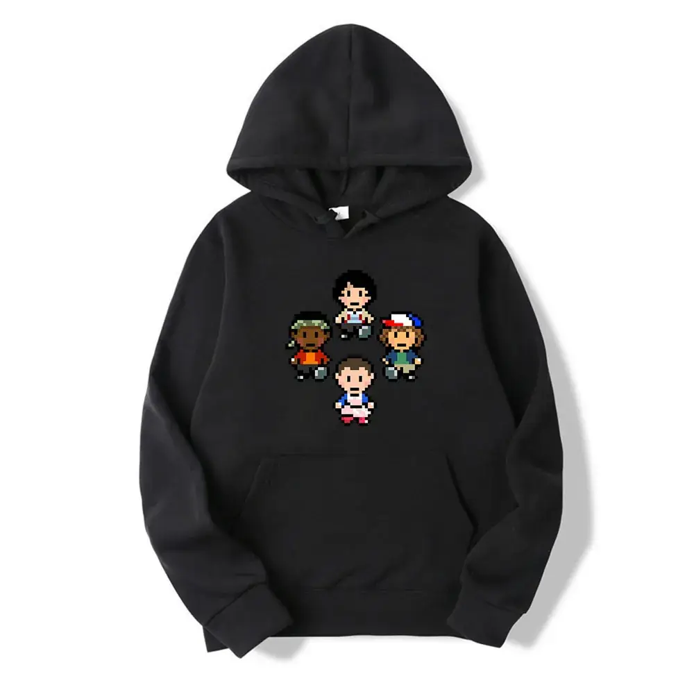 Stranger Things Hoodie Men White Graphic Print - Image 7