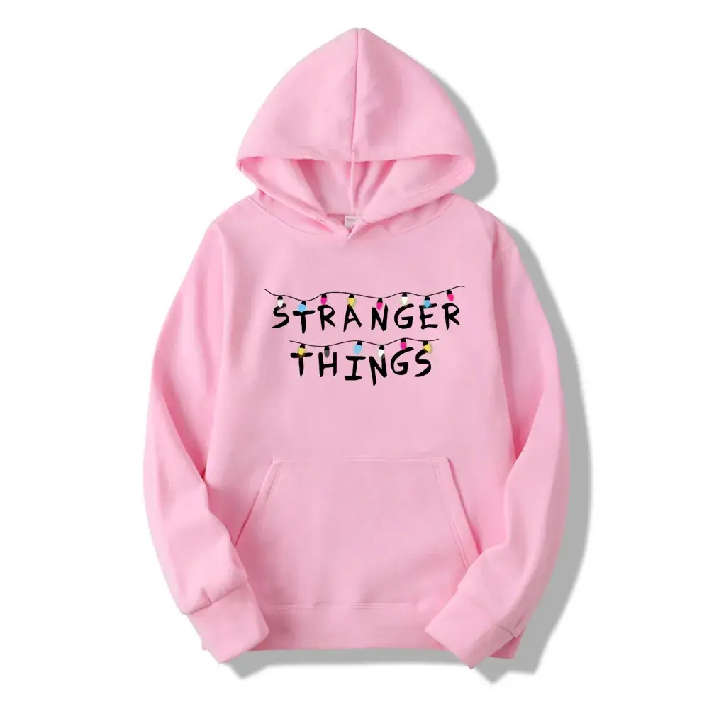 Stranger Things Hoodie Men White Graphic Print - Image 14