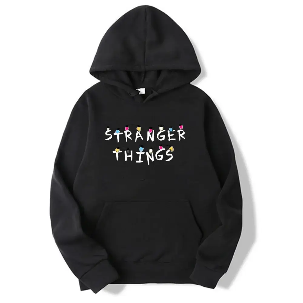 Stranger Things Hoodie Men White Graphic Print - Image 15