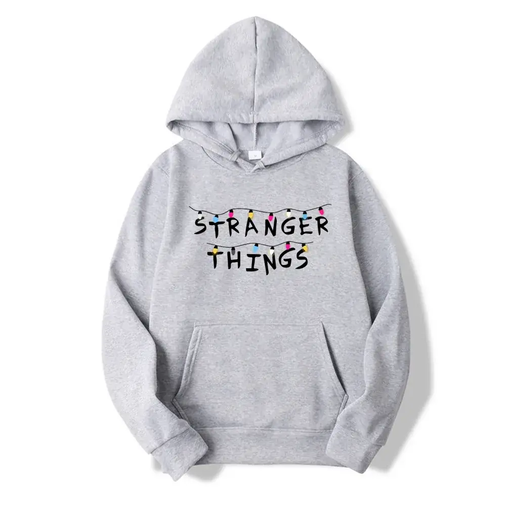 Stranger Things Hoodie Men White Graphic Print - Image 16