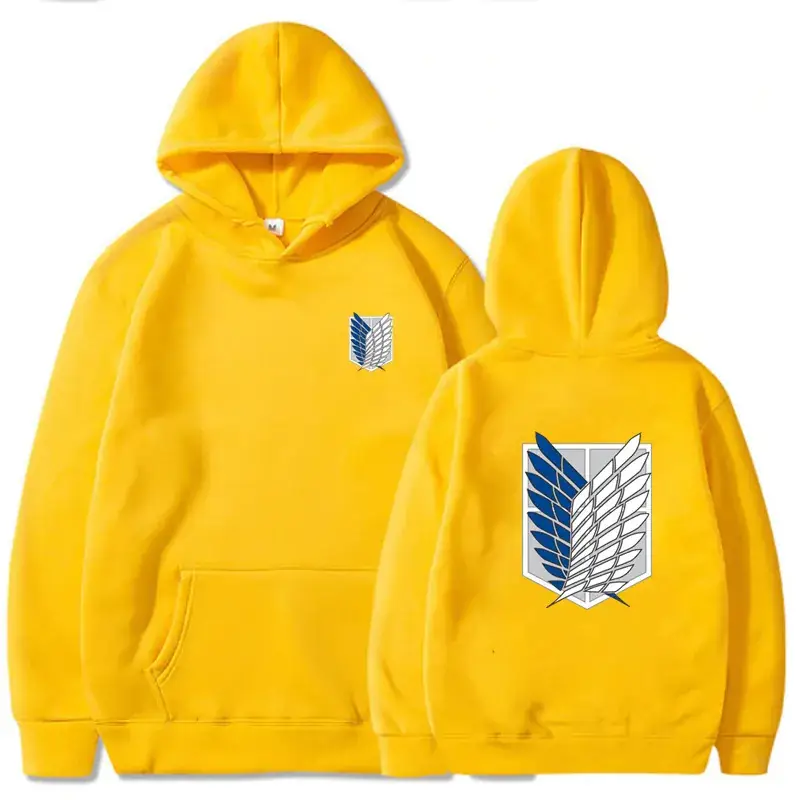 White Attack on Titan Hoodie Sweatshirt Set Grey - Image 2